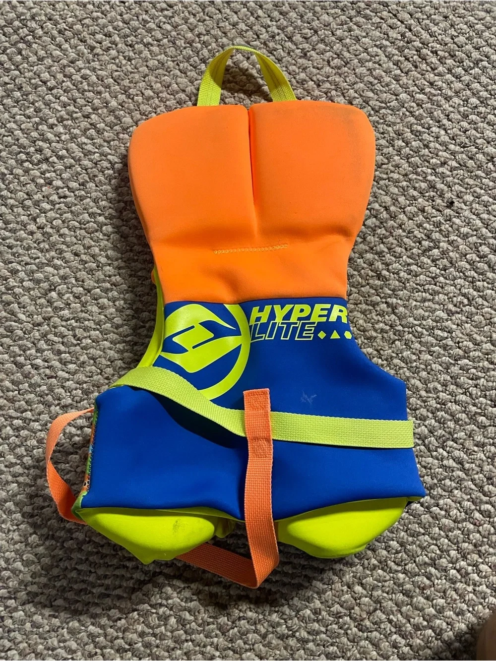 Kids' Dino Print Life Jacket - Green/Orange/Blue